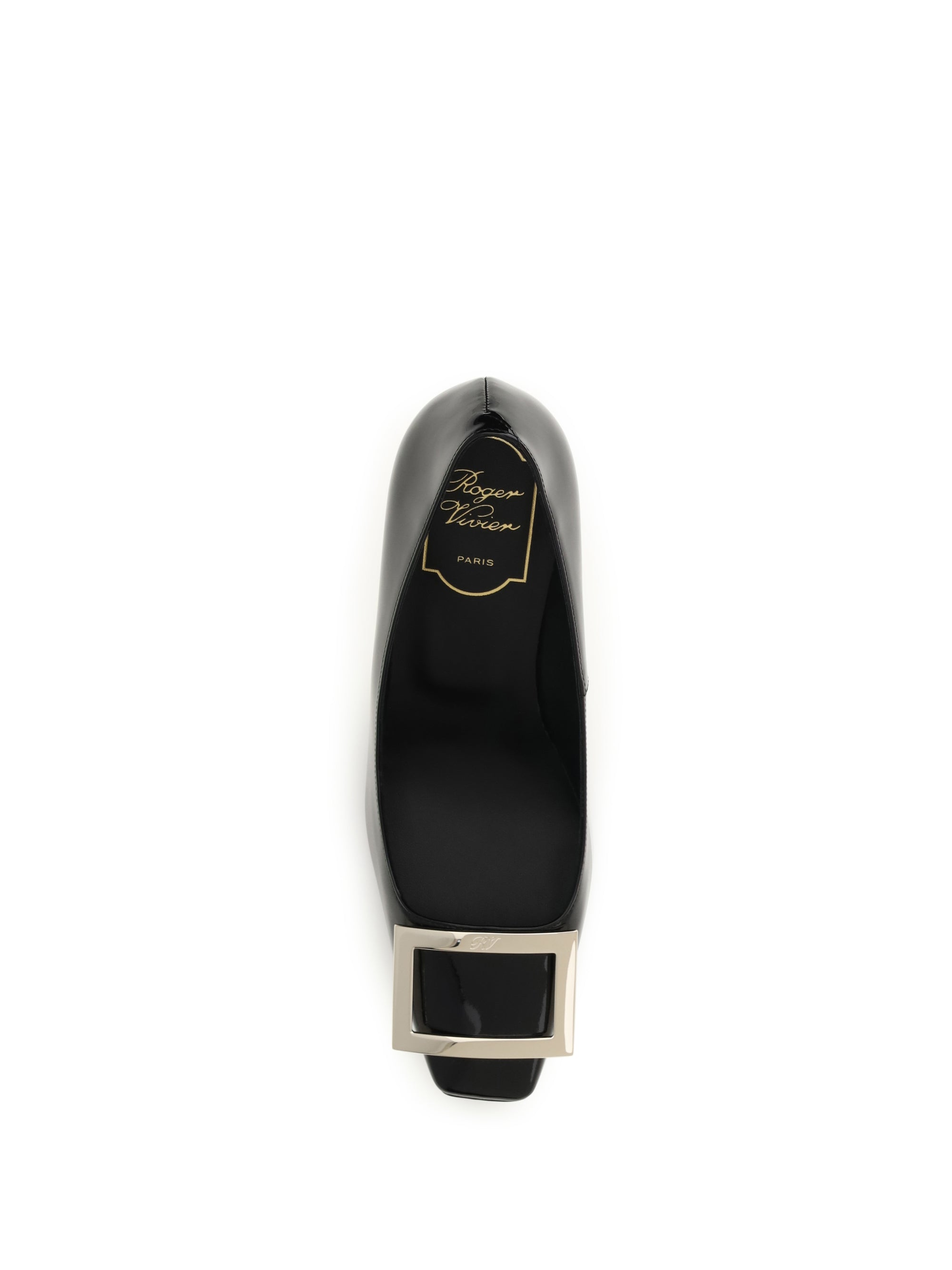 patent leather trompette pumps