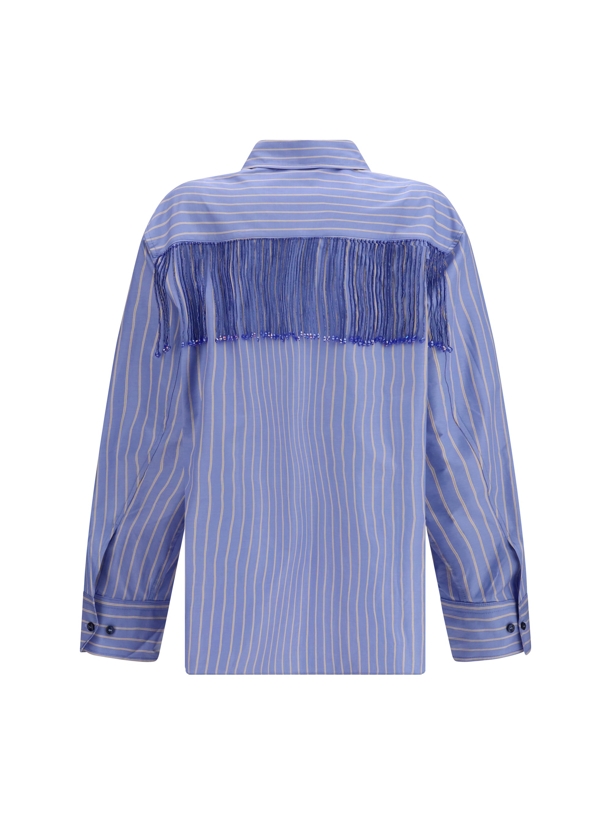 miley fringed oversized shirt