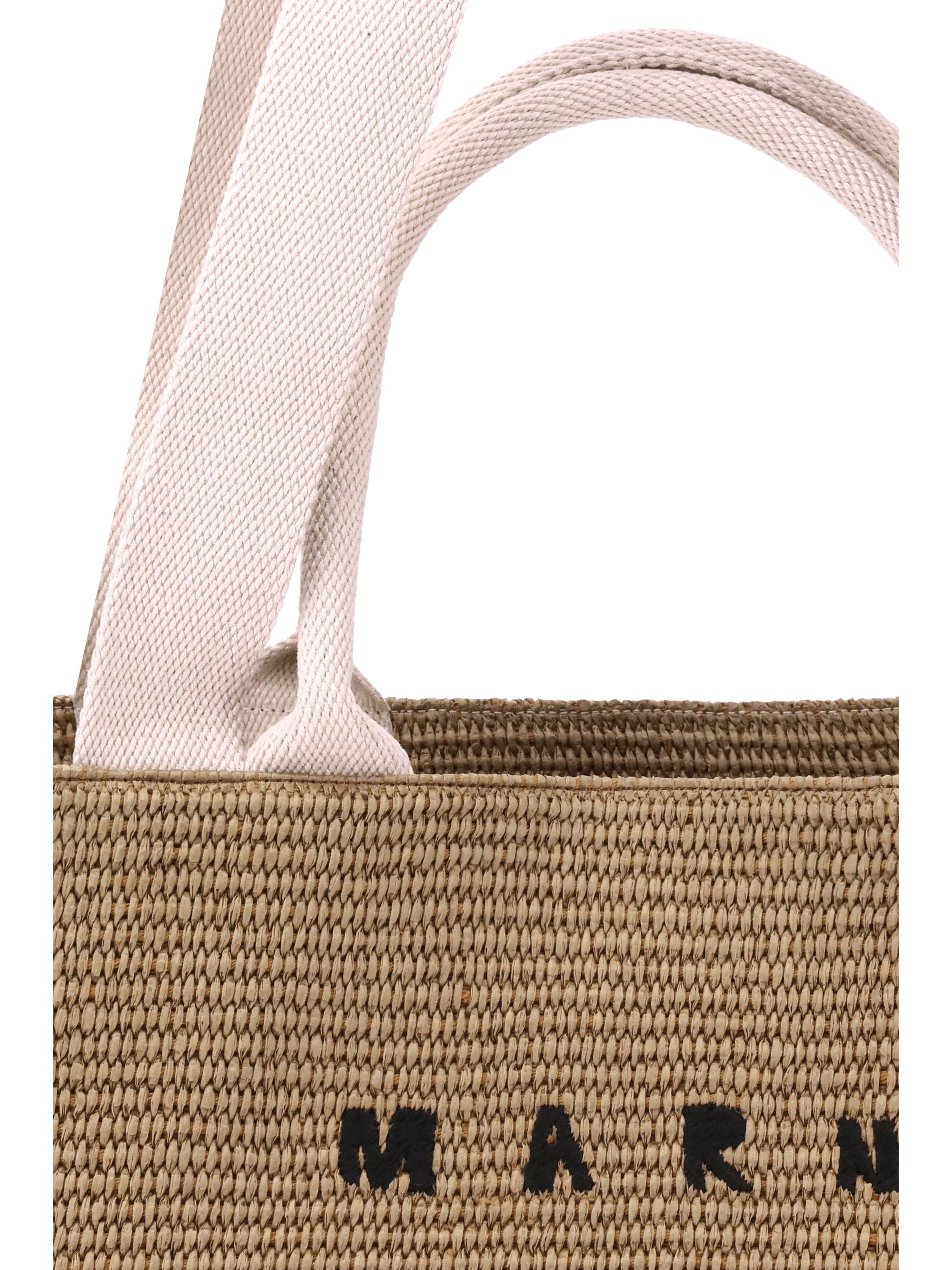 MARNI OS raffia-effect tote bag