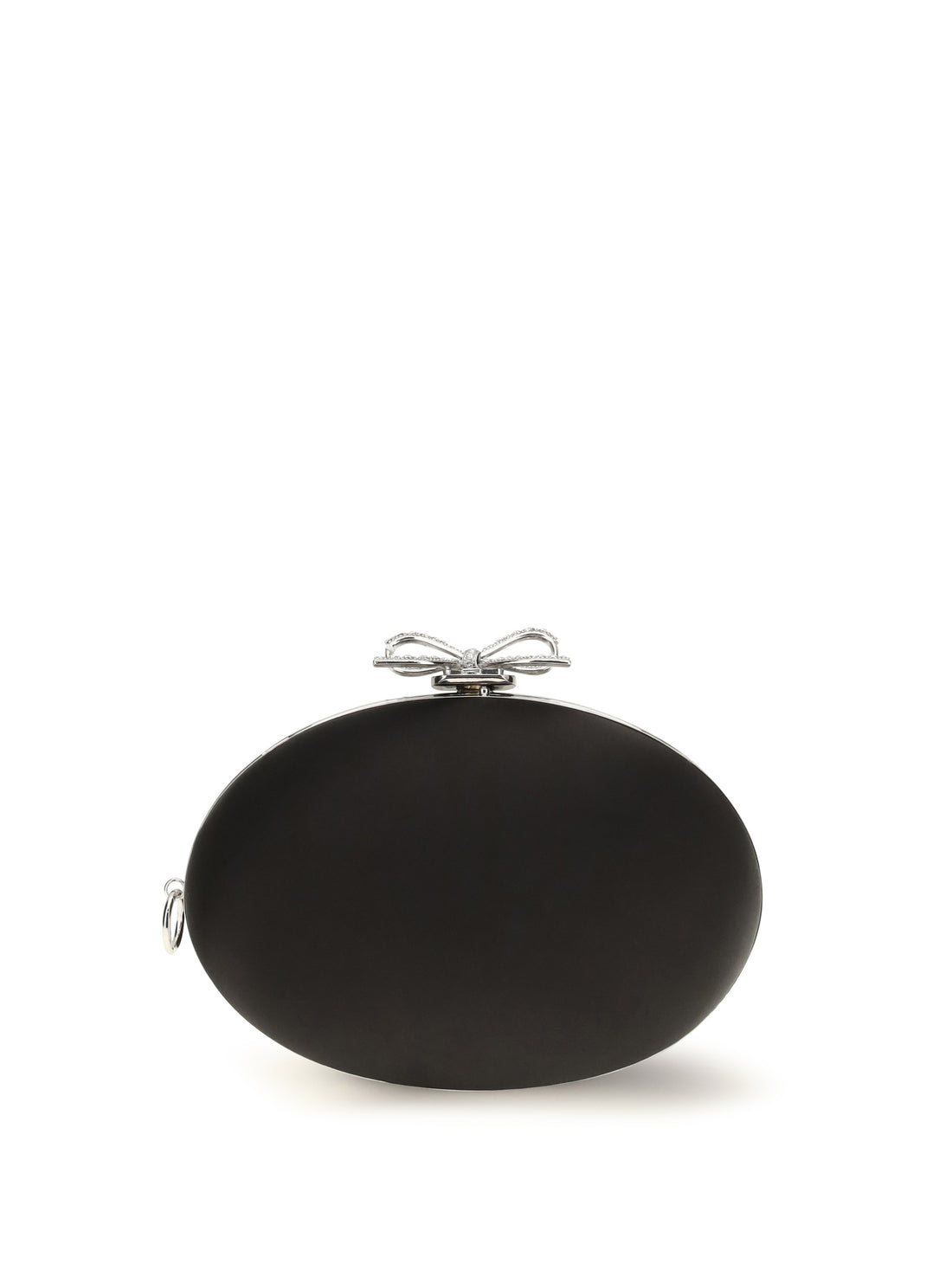 SELF-PORTRAIT OS oval satin clutch