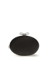 oval satin clutch