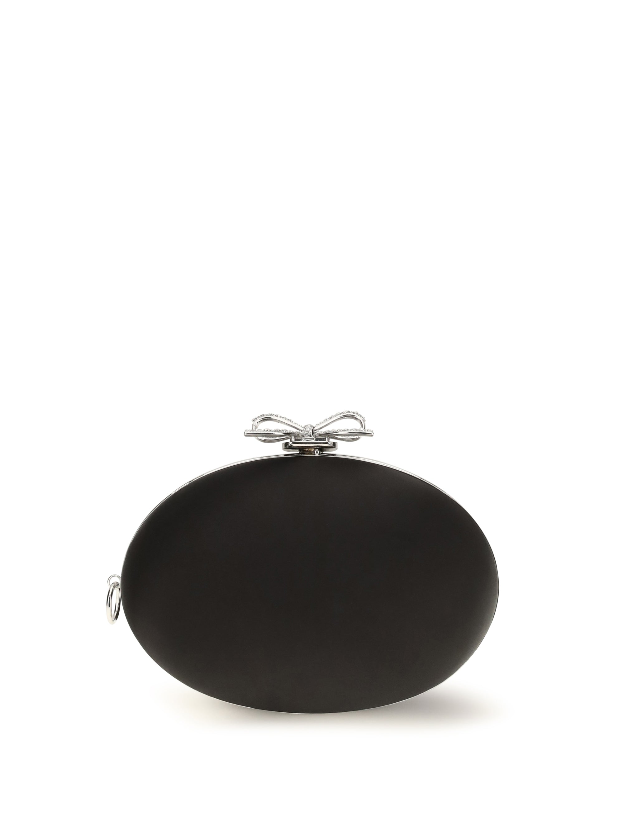 oval satin clutch