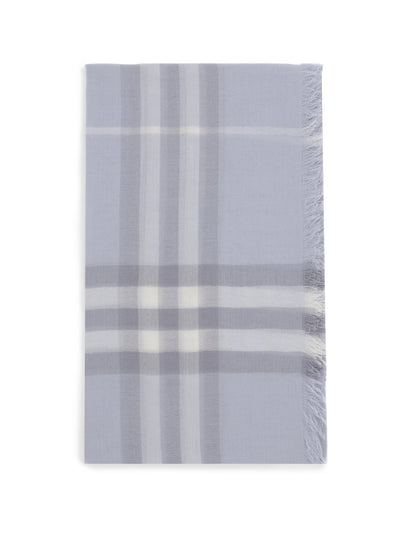wool check wide scarf