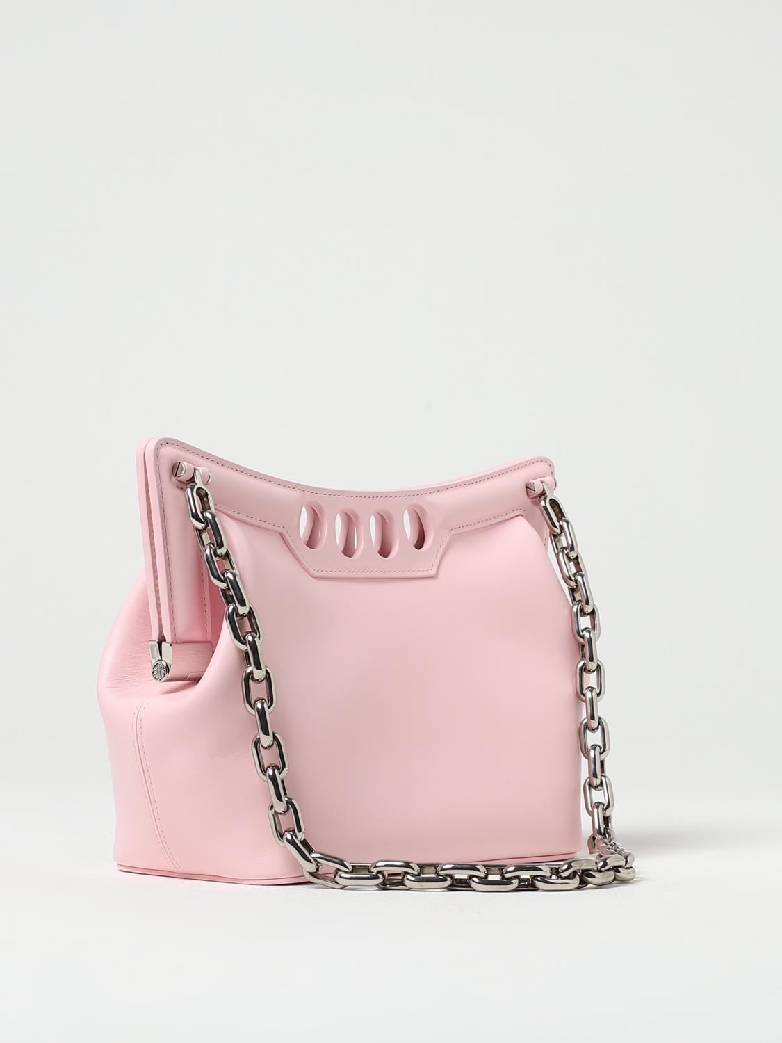 MCQUEEN OS the peak leather bag with shoulder strap