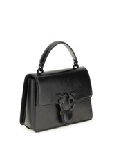 PINKO OS shiny leather love one top mini handbag