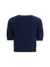 cotton knit sweater with embroidery