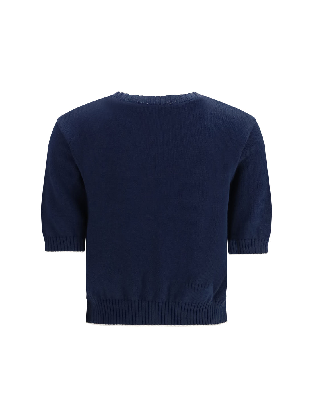 MAX MARA WEEKEND S cotton knit sweater with embroidery