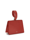 rigid leather handbag