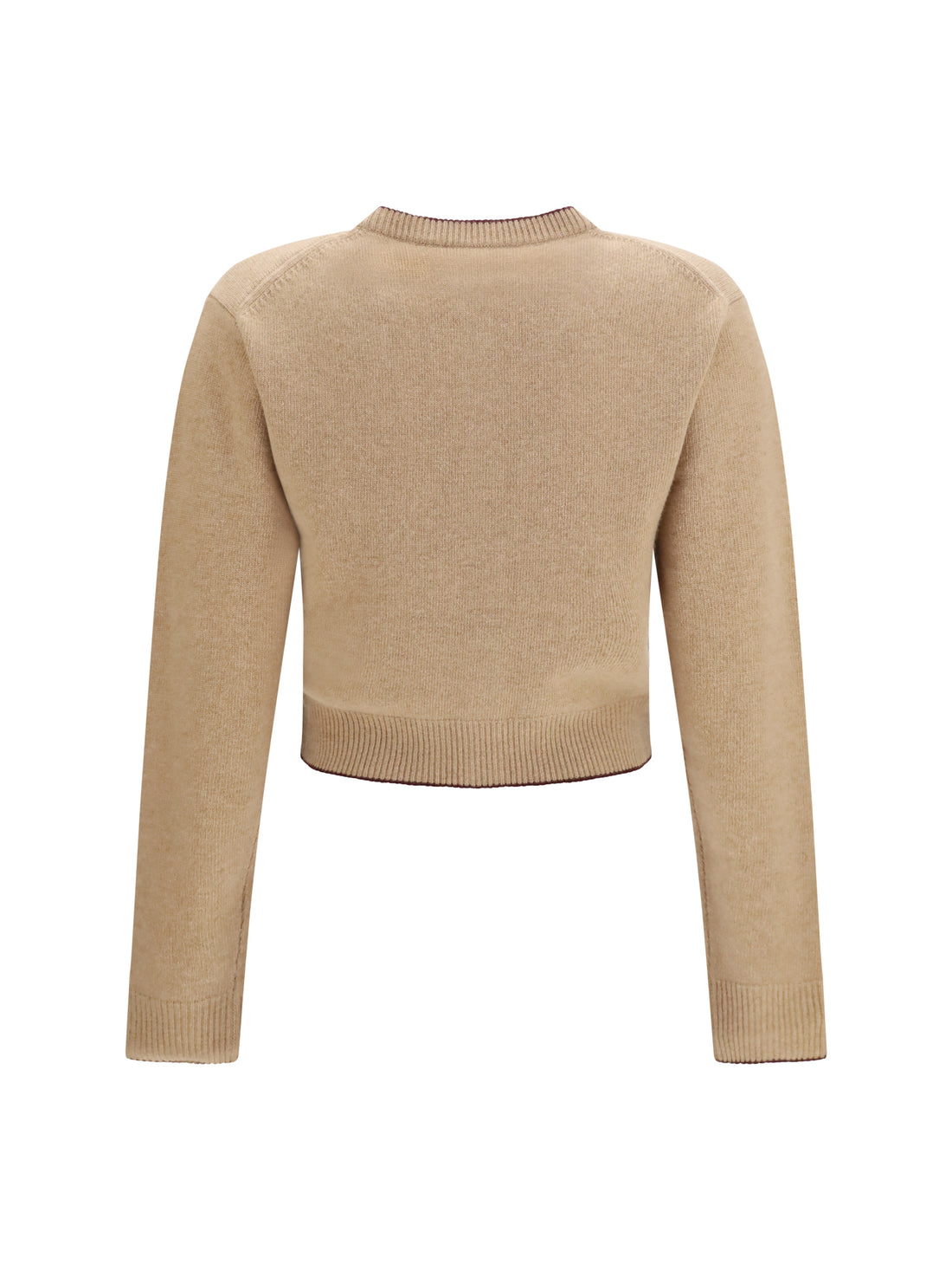 CHLOÉ M fitted logo cardigan in wool and cashmere