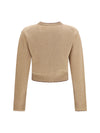fitted logo cardigan in wool and cashmere