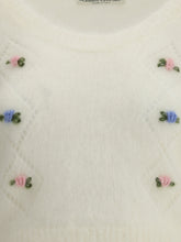 ALESSANDRA RICH 38 short sleeve mohair sweater