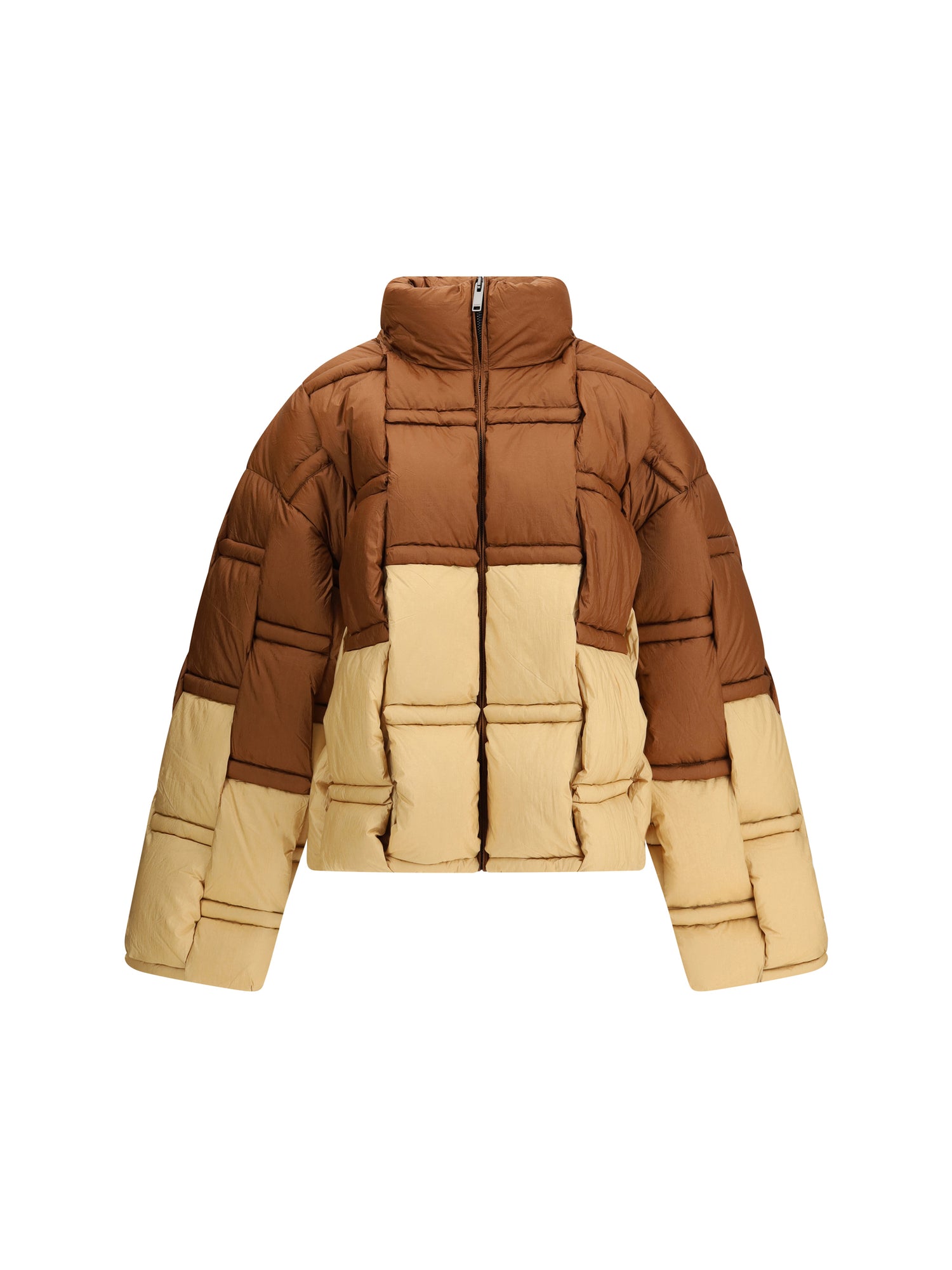 RAXXY M zip-up bicolor down jacket