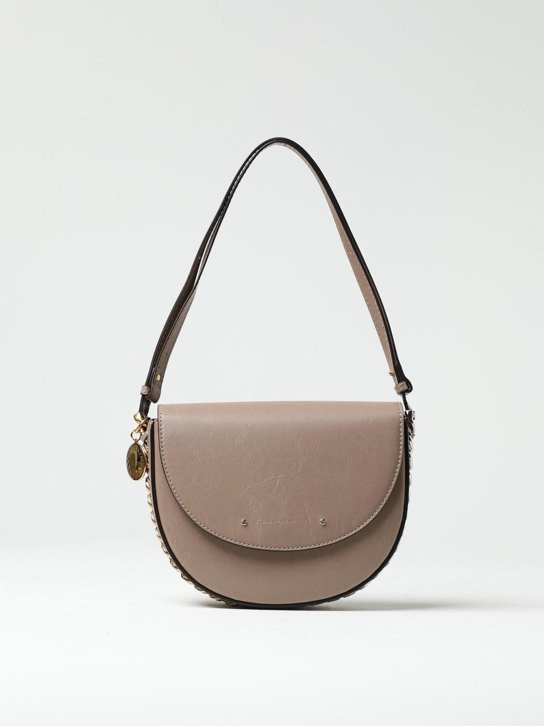 STELLA MCCARTNEY OS flap bag in synthetic leather with chain detail