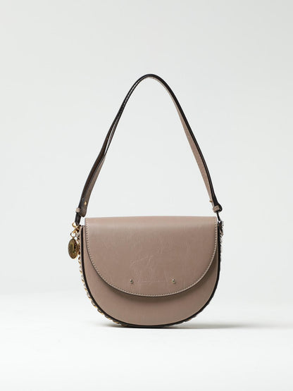 STELLA MCCARTNEY OS flap bag in synthetic leather with chain detail