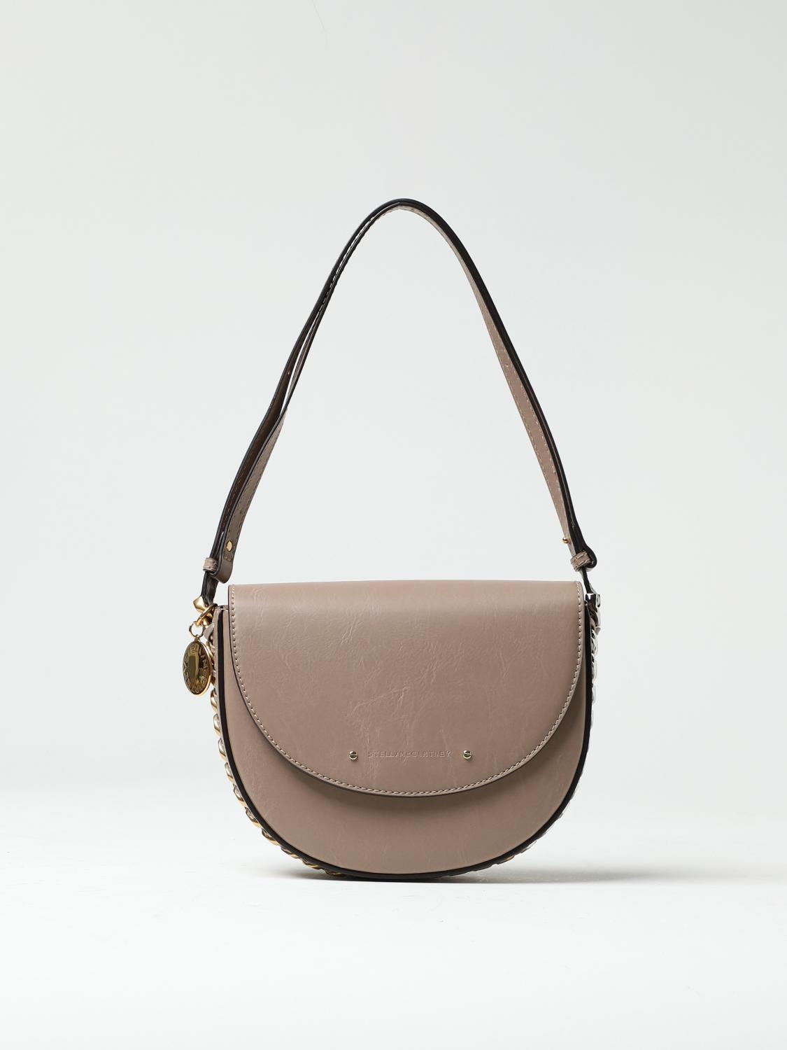 flap bag in synthetic leather with chain detail