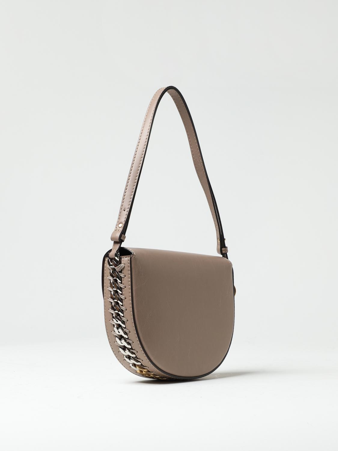 flap bag in synthetic leather with chain detail
