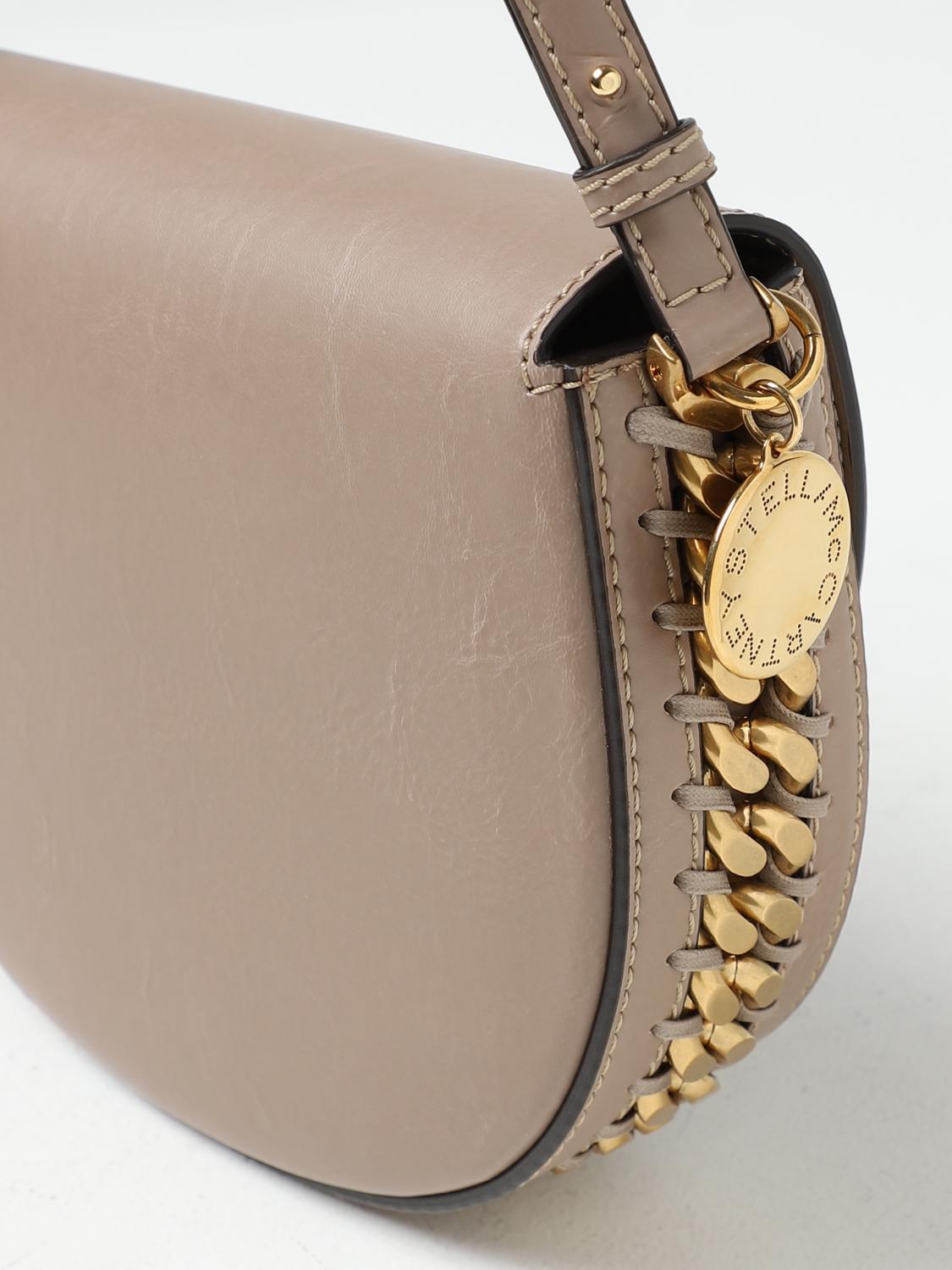 flap bag in synthetic leather with chain detail