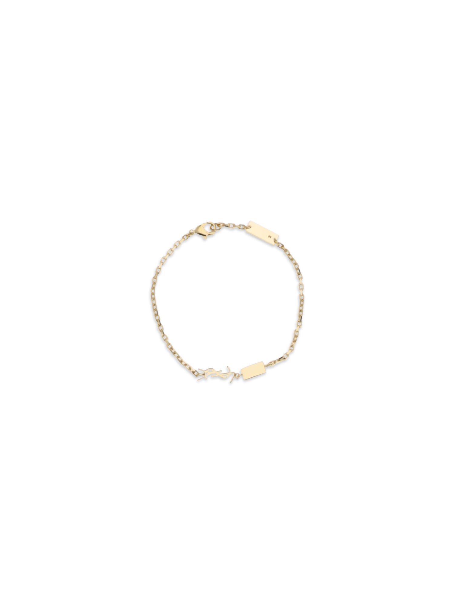 SAINT LAURENT M cassandre bracelet with charms and strass