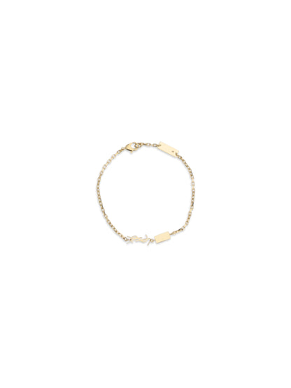 SAINT LAURENT M cassandre bracelet with charms and strass
