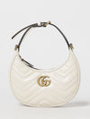 gg marmont mini bag in quilted leather with logo plaque