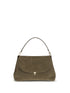 TOTEME OS  t-lock suede satchel bag