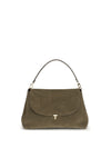 t-lock suede satchel bag