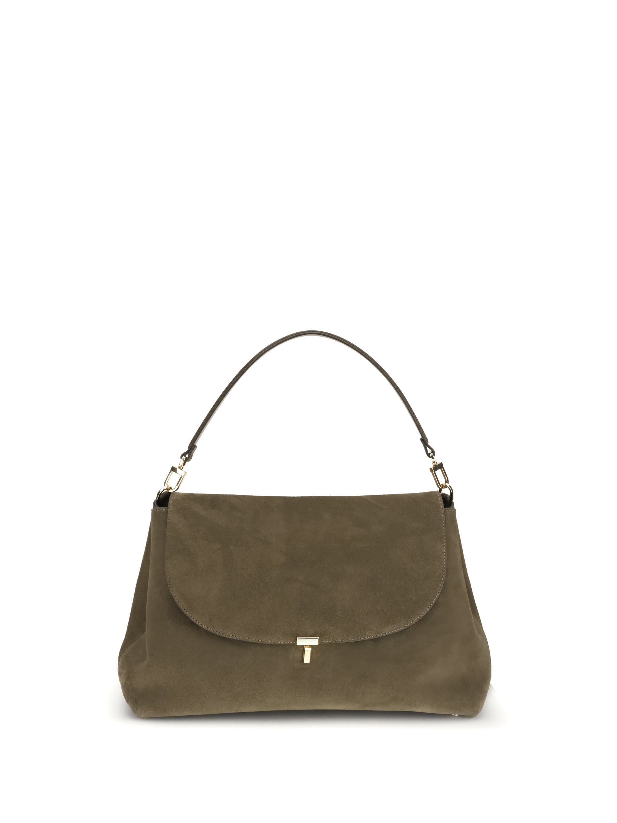 t-lock suede satchel bag