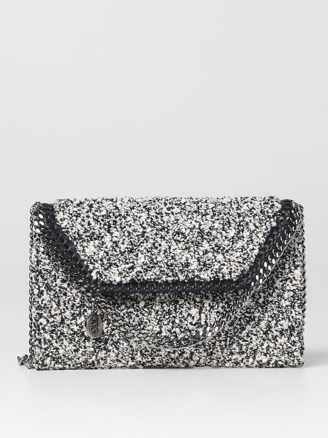STELLA MCCARTNEY OS bag in bouclé fabric with chain link