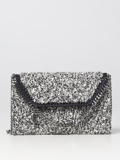 STELLA MCCARTNEY OS bag in bouclé fabric with chain link