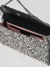 STELLA MCCARTNEY OS bag in bouclé fabric with chain link