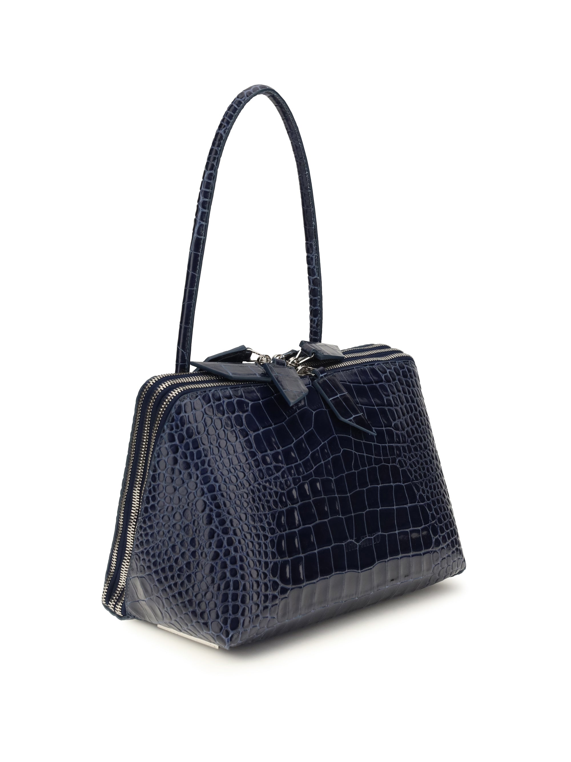 l’altra di milano crocodile-effect shoulder bag