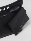 the peak leather bag with shoulder strap