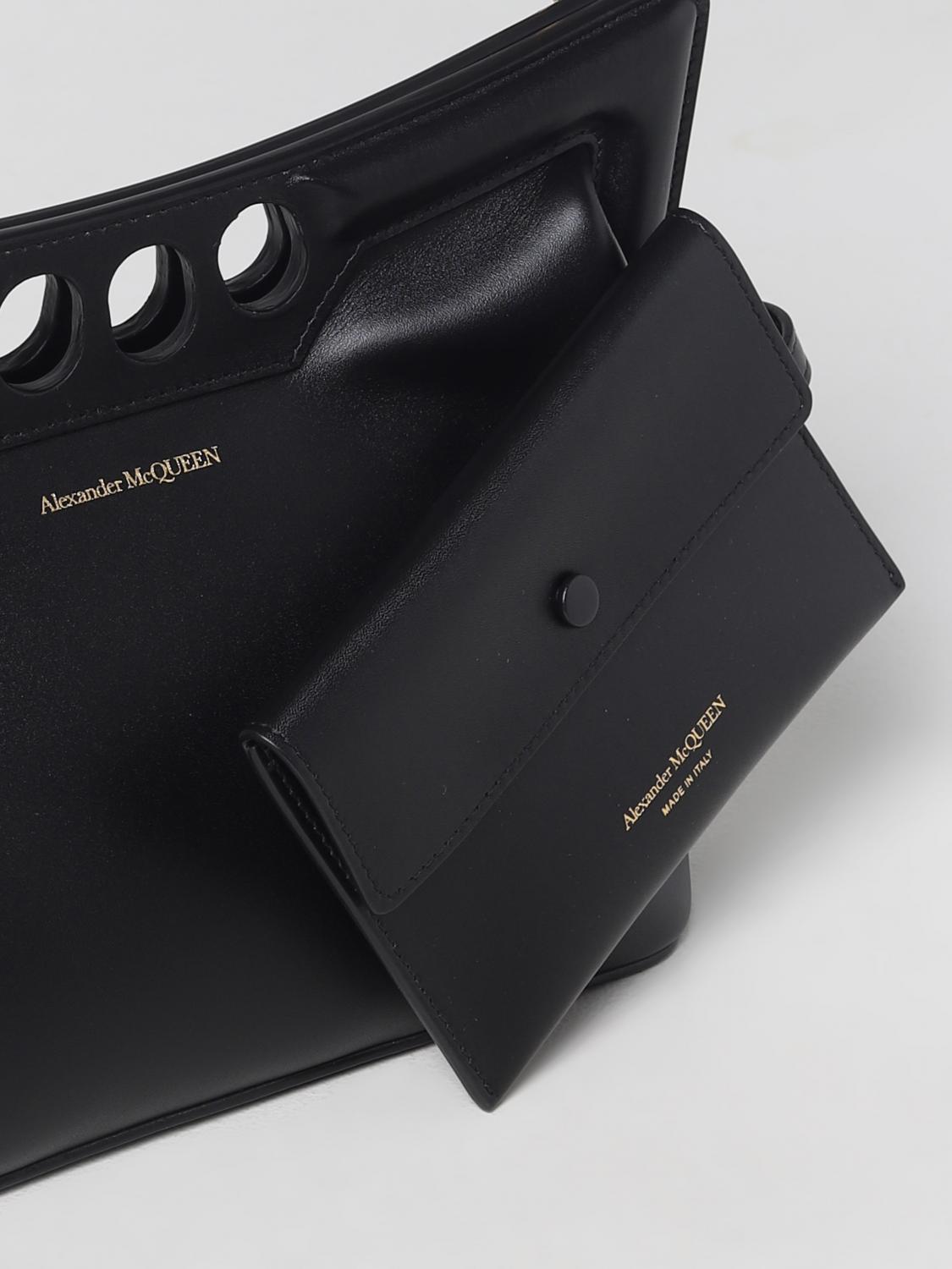 the peak leather bag with shoulder strap