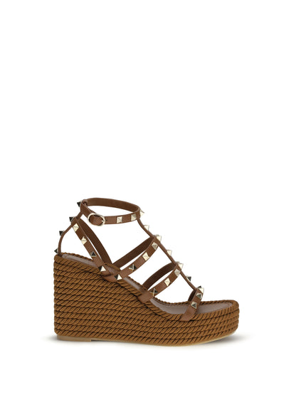 VALENTINO GARAVANI 36 rockstud torchon 95 wedges