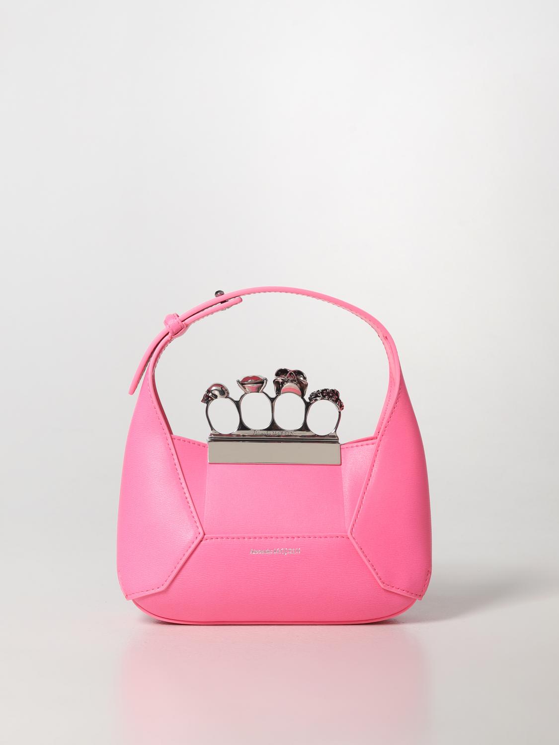 MCQUEEN OS jeweled leather bag with skull detail