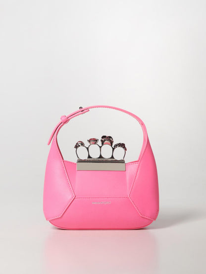 MCQUEEN OS jeweled leather bag with skull detail