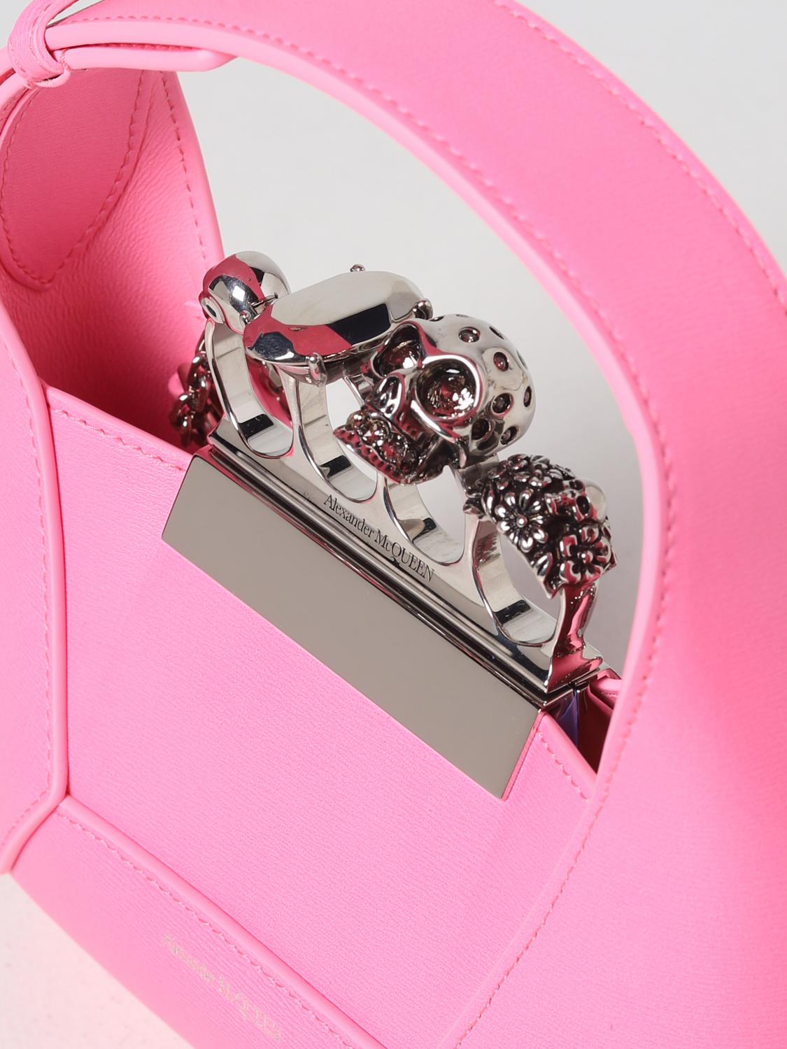 jeweled leather bag with skull detail