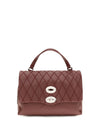 postina tramè leather top handle bag