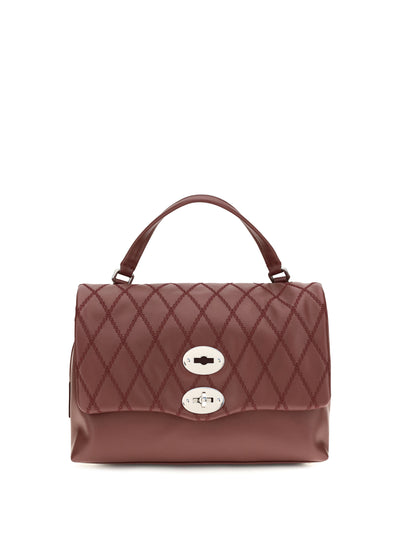 postina tramè leather top handle bag