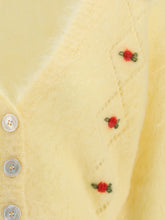 ALESSANDRA RICH 38 mohair cardigan with embroidery