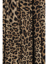leopard-print long-sleeved dress with high neck