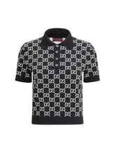 GUCCI M gg wool jacquard polo top 