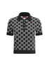 GUCCI M gg wool jacquard polo top 