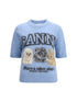 GANNI S puppies short sleeve sweater