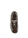 suede and technical fabric sneakers with crystals