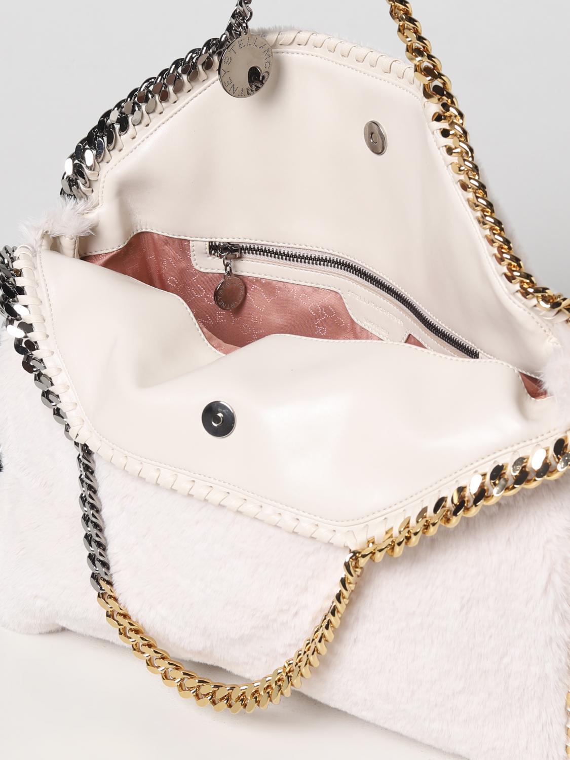 falabella bag in synthetic fur with chain link