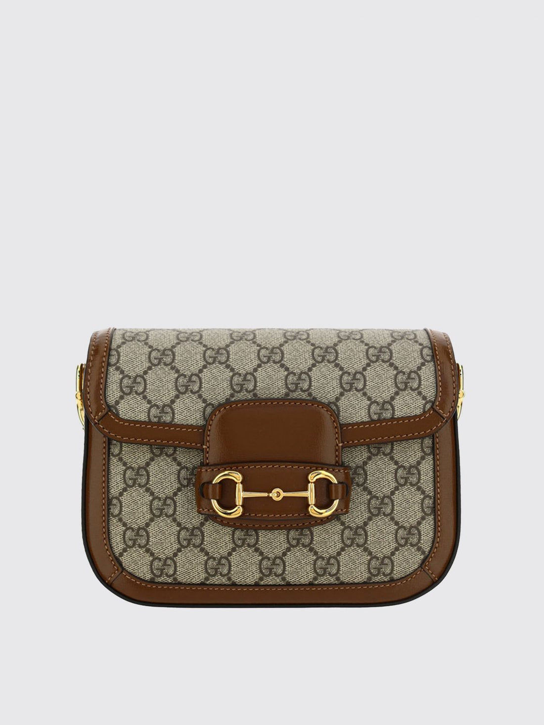 GUCCI OS horsebit 1955 gg supreme canvas and leather bag