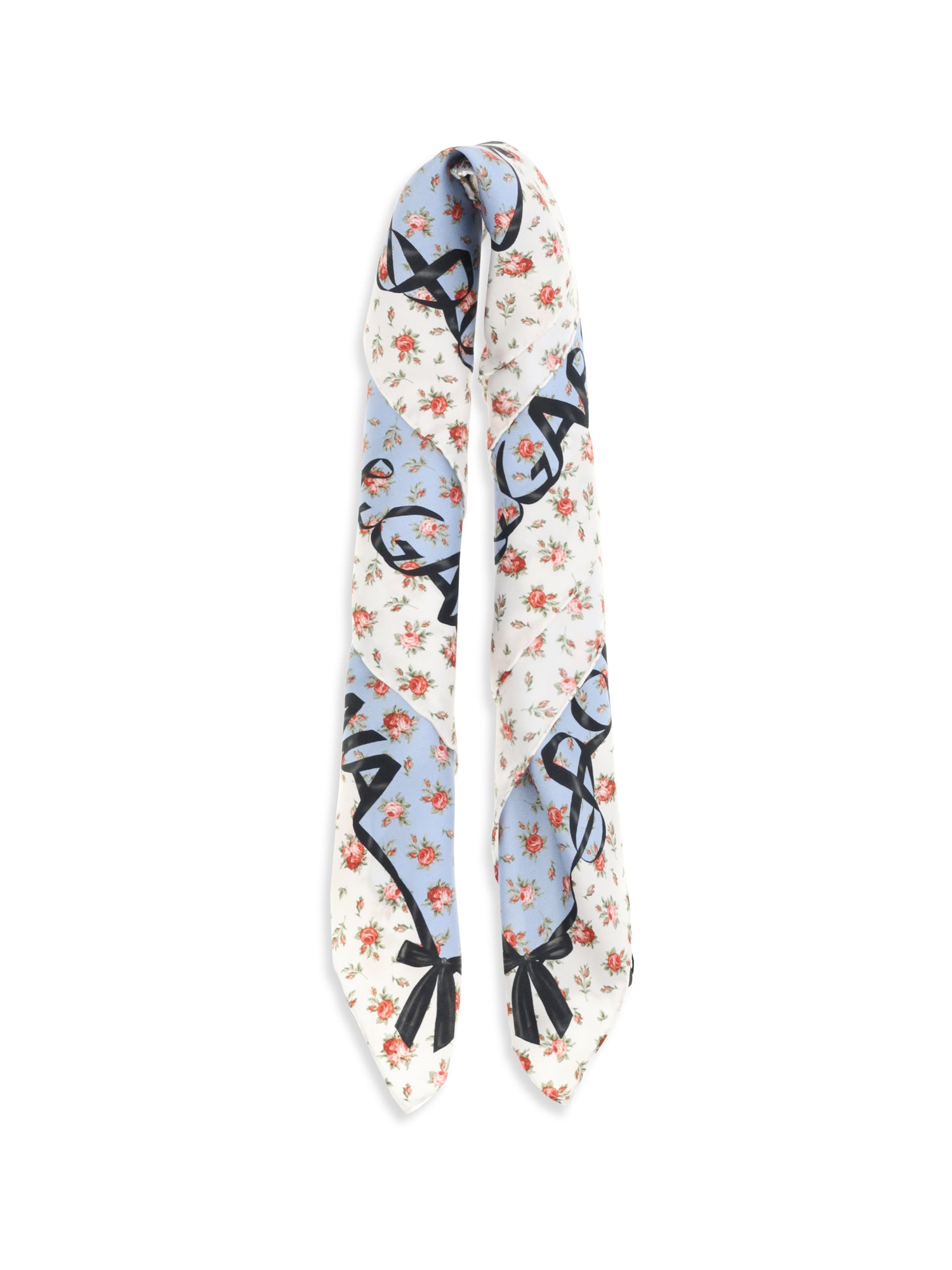 DOLCE &amp; GABBANA OS silk scarf with rose print
