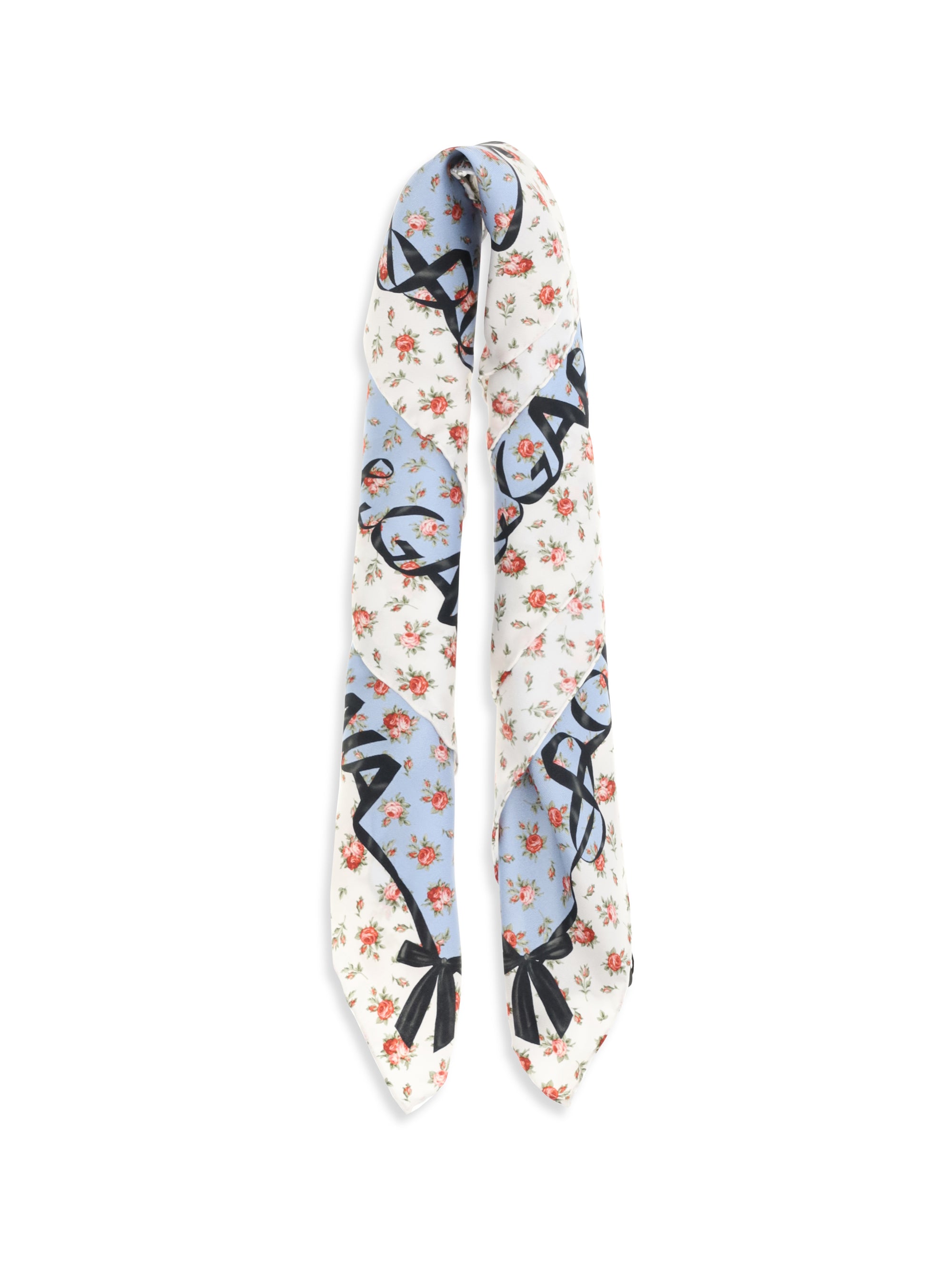 silk scarf with rose print