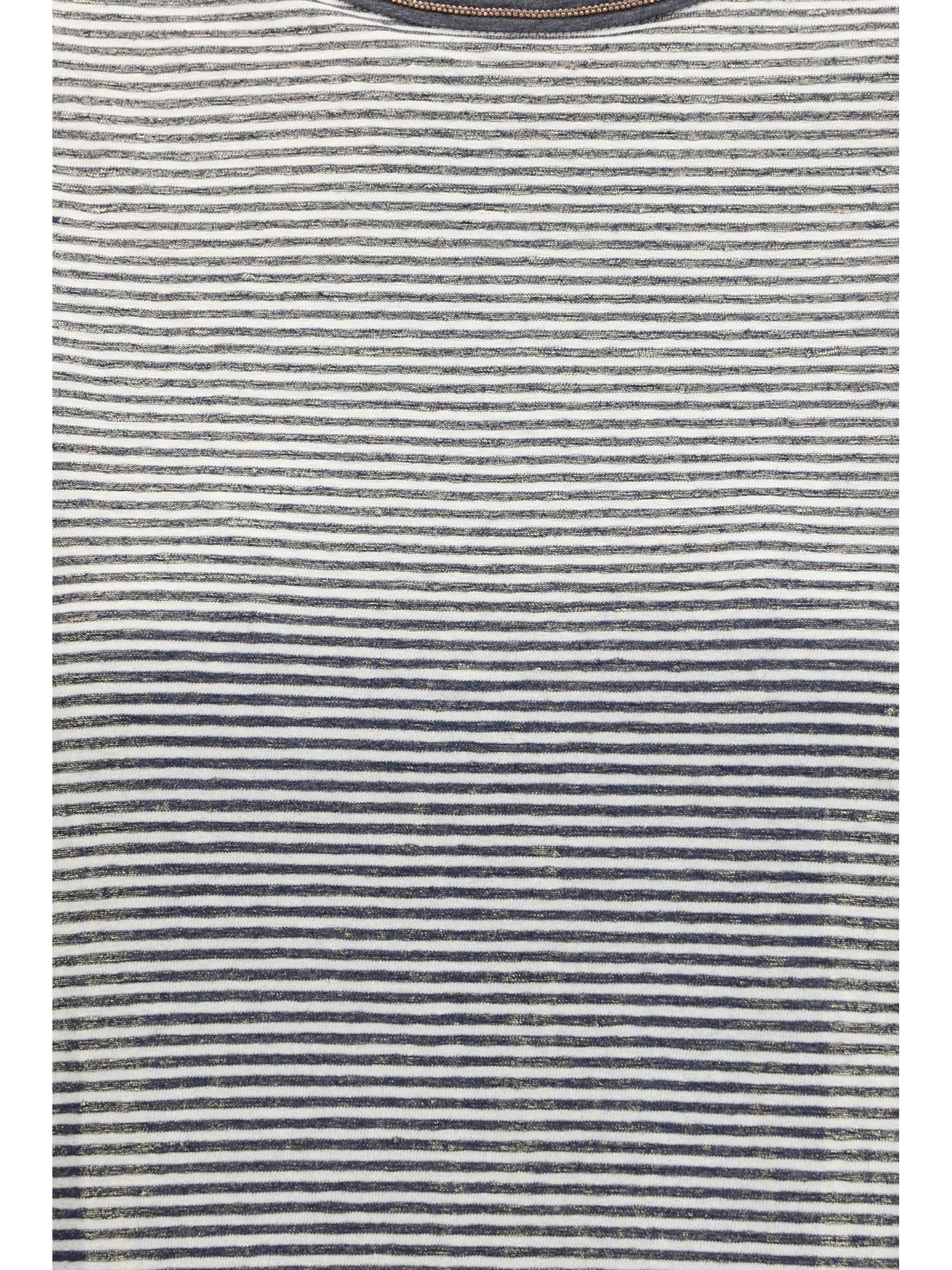 striped short-sleeve crewneck t-shirt